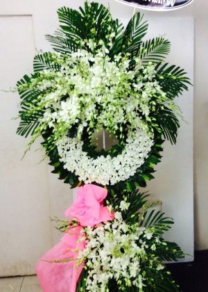 Kệ hoa tang 2 tầng màu trắng HTL034