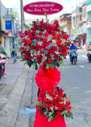 HK020 -  Kệ khai trương màu đỏ